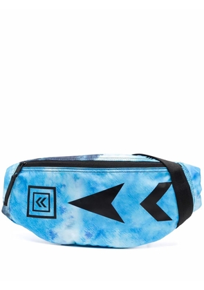 Diesel tie-dye arrow print belt bag - Blue