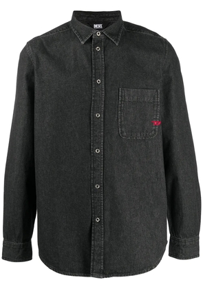 Diesel logo denim shirt - Black