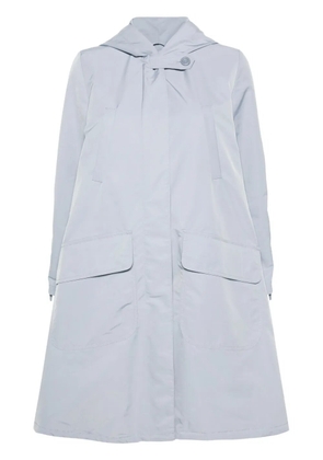 Giorgio Armani logo-tape detail hooded parka - Grey