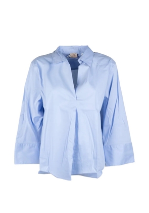Marella V-neck cotton shirt - Blue