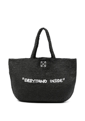 Off-White Jitney woven-design tote bag - Black