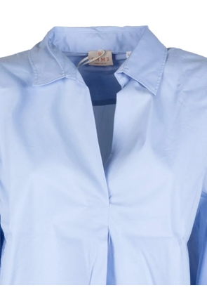 Marella V-neck cotton shirt - Blue