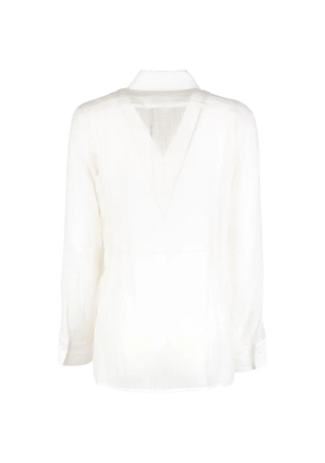 Seventy drawstring-waist crinkled shirt - White