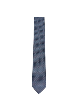 Ferragamo Gancini jacquard tie - Blue