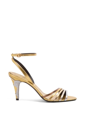 Valentino Garavani Ladycrush embellished sandals - Gold