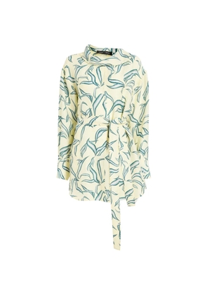 Proenza Schouler Lalia leaf-print mini dress - Neutrals