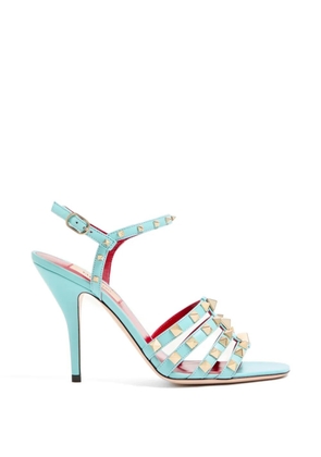 Valentino Garavani Rockstud kidskin sandals 100mm - Blue