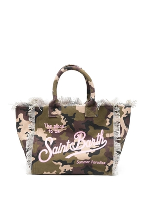 MC2 Saint Barth camouflage-print frayed tote bag - Brown