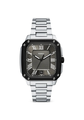 FOSSIL Crosby square-frame 42mm watch - Grey