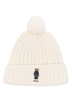 Polo Ralph Lauren Polo Bear-embroidered beanie - White