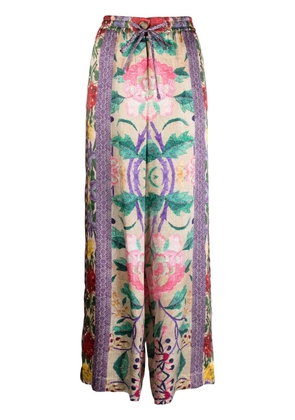 Pierre-Louis Mascia Kamut floral-print silk trousers - Multicolour