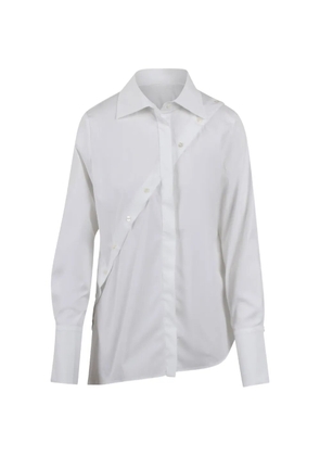 BALOSSA asymmetric-hem button-detail shirt - White