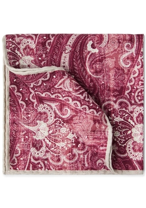 Brunello Cucinelli double-face pocket square - Red