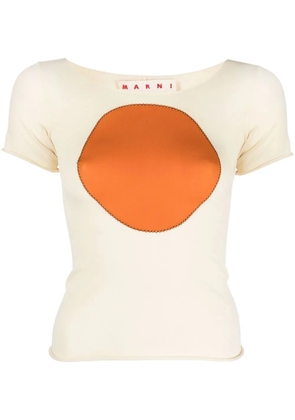Marni contrast patch T-shirt - Neutrals