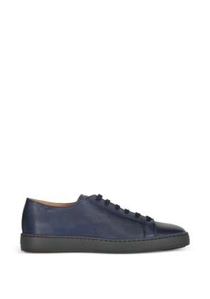 Santoni leather sneakers - Blue