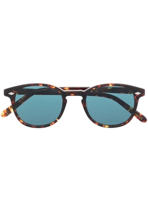 Lesca tortoiseshell round-frame sunglasses - Brown