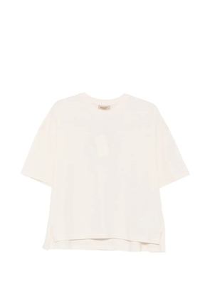 Woolrich logo-embroidered side-slit T-shirt - Neutrals