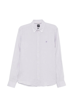 BOSS button-down embroidered shirt - Purple