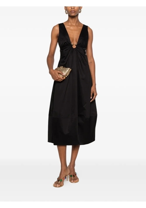Cult Gaia Ebisu ring-detail midi dress - Black