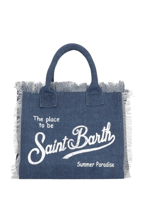 MC2 Saint Barth Vanity frayed tote bag - Blue