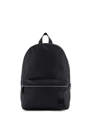 Armani Exchange logo-appliqué backpack - Black
