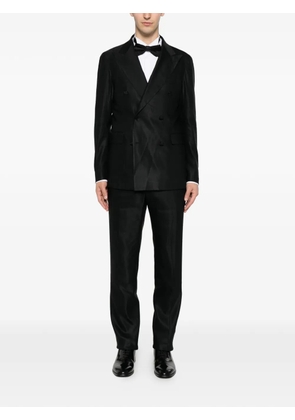 Tagliatore double-breasted peak-lapel suit - Black