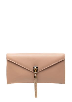Bvlgari Pre-Owned 2000-2026 Leather Serpenti Forever Tassel Envelope clutch bag - Brown