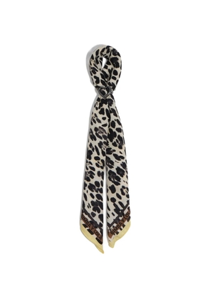 Bimba y Lola leopard-print scarf bag charm - Black