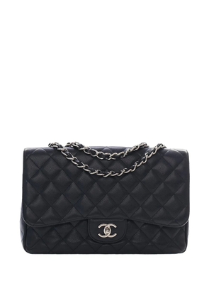 CHANEL Pre-Owned 2009-2010 Jumbo Classic Caviar Single Flap shoulder bag - Black