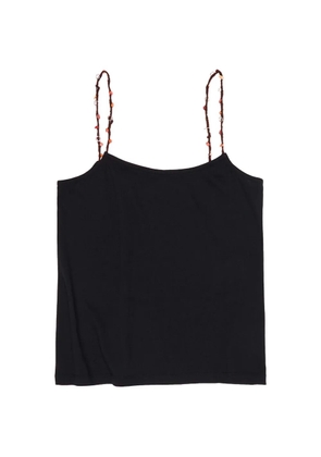 Bimba y Lola bead-embellished top - Black