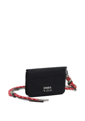 Bimba y Lola small logo-print rope-strap wallet - Black