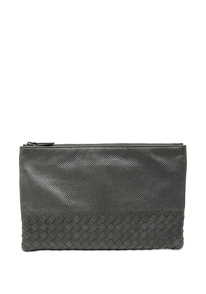 Bottega Veneta Pre-Owned 2012-2026 Intrecciato Trimmed Leather clutch bag - Black