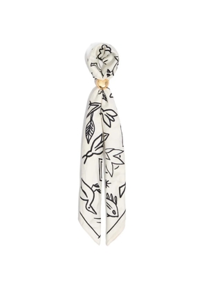 Bimba y Lola Sketch-motif scarf bag charm - Neutrals