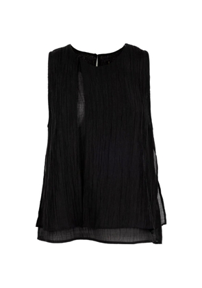 Seventy crinkled-finish layered top - White
