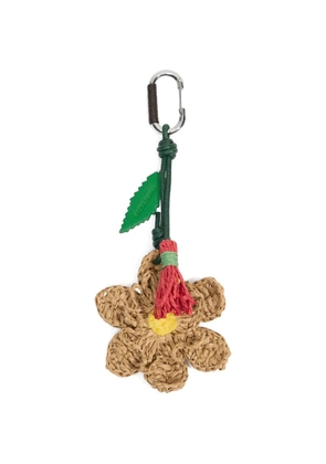Bimba y Lola flower-pendant woven keyring - Neutrals