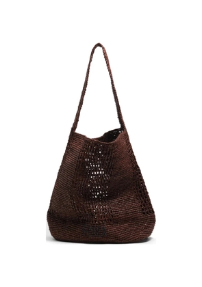 Bimba y Lola large raffia shoulder bag - Brown