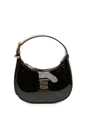 Miu Miu Pre-Owned 2010-2026 Patent Logo handbag - Black