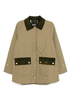 Barbour Corinne quilted corduroy-trim jacket - Green
