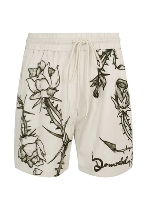 DOMREBEL graphic-print drawstring shorts - Neutrals