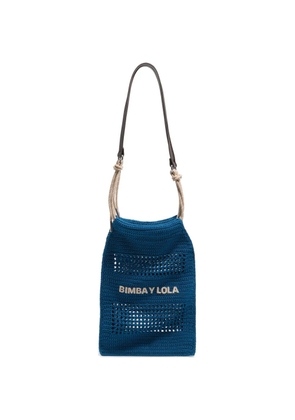 Bimba y Lola crochet-knit shoulder bag - Blue