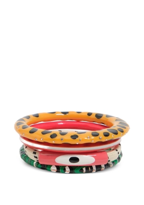 Bimba y Lola animal-print bangles bracelet - Blue