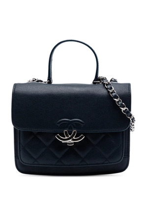 CHANEL Pre-Owned 2018 Small Quilted Goatskin CC Box Flap shoulder bag - Blue