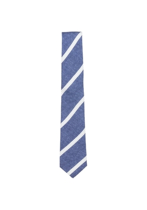 GIERRE MILANO stripe-pattern silk tie - Blue