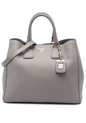 Prada Pre-Owned 2021-2026 Vitello Daino Open Convertible Tote satchel - Grey