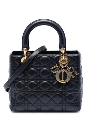 Christian Dior Pre-Owned 2012 Medium Lambskin Cannage Lady Dior satchel - Black