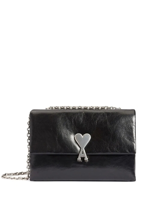 AMI Paris Voulez-Vous leather shoulder bag - Black