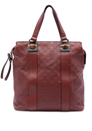 Gucci Pre-Owned 2016-2026 Guccissima Tender Bamboo Bar tote bag - Red