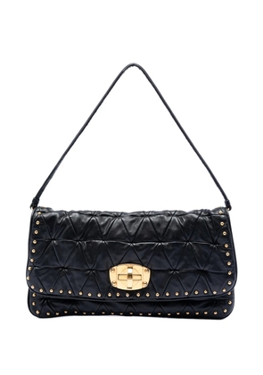 Miu Miu Pre-Owned 2010-2026 Studded Matelasse Nappa shoulder bag - Black