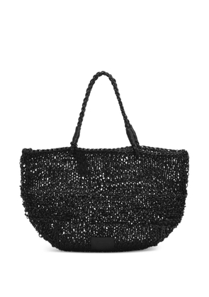 Bimba y Lola medium mesh-leather shoulder bag - Black