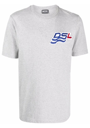 Diesel logo-patch short-sleeved T-shirt - Grey